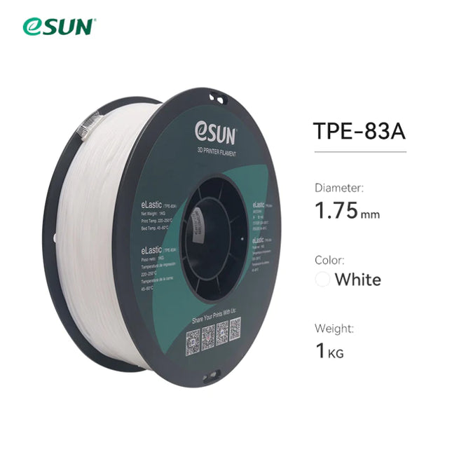 White TPE 83A eSun Filament