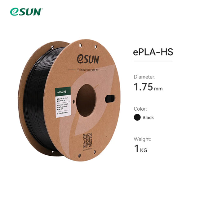 Black PLA-HS (High Speed) eSun Filament