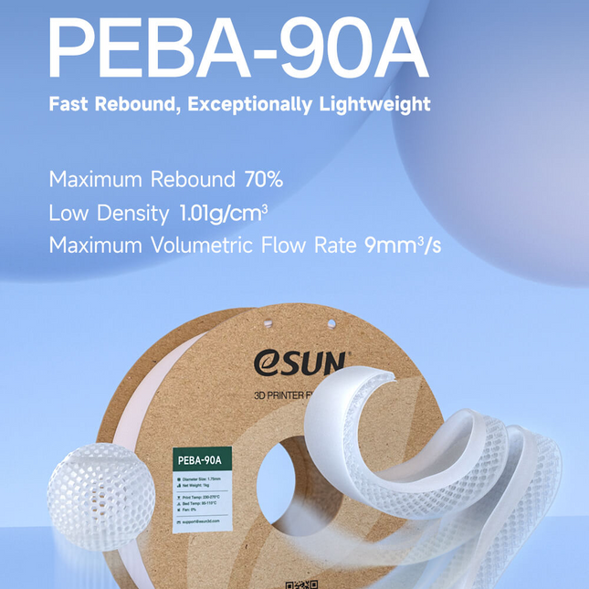 PEBA 90A (Polyether Block Amide) eSUN Filament