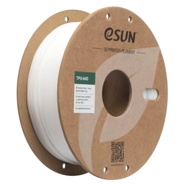 White TPU 64D eSUN Filament
