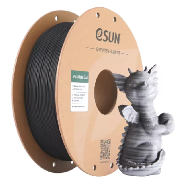 Black White ePLA Matte Dual eSun filament