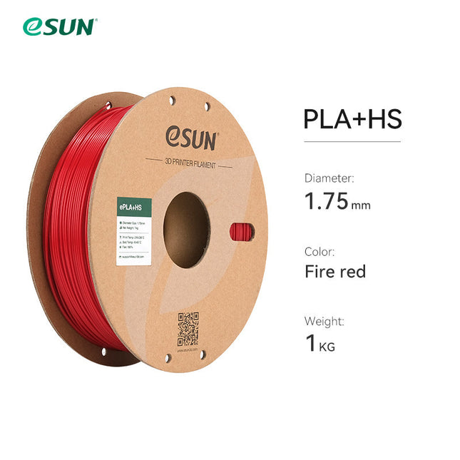 Fire Red PLA+HS (High Speed) eSun Filament
