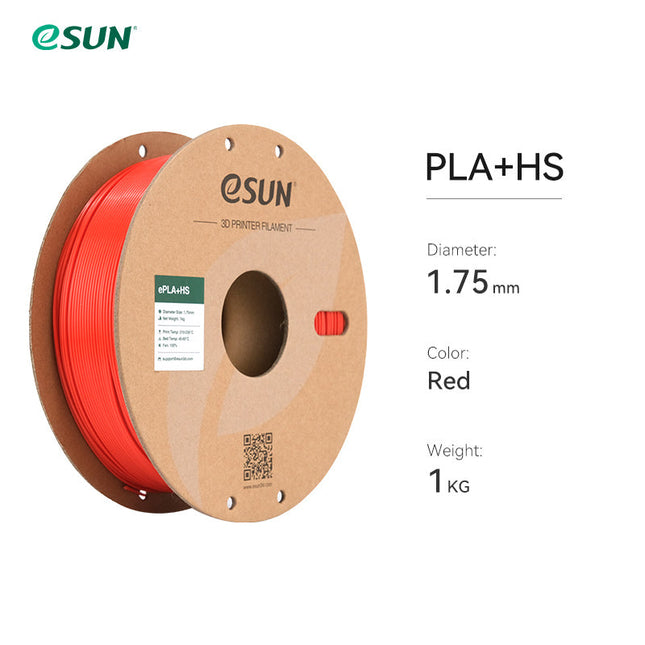 Red PLA+HS (High Speed) eSun Filament