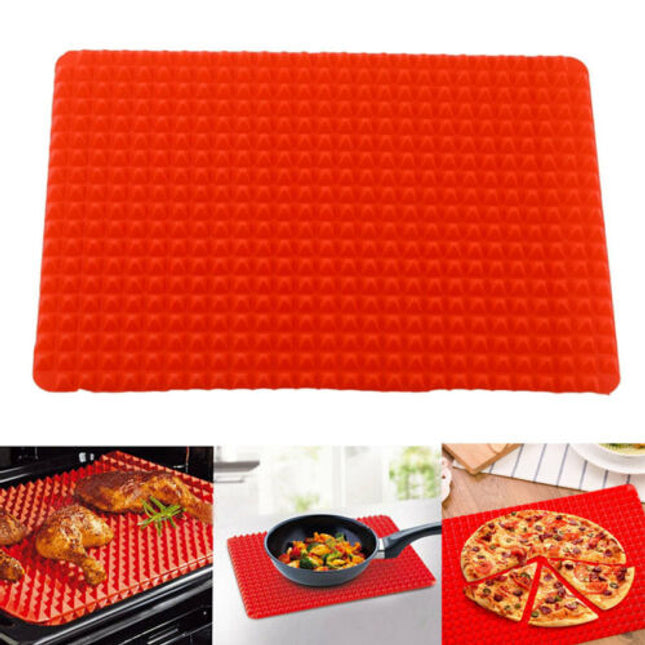 Silicone sheet for underlayment, heat protection, pyramid shape