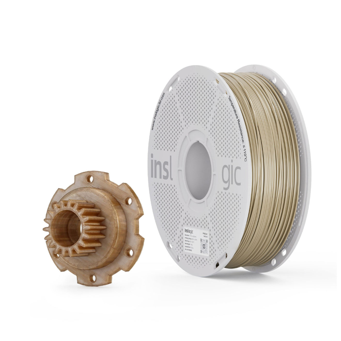 PEEK Filament เส้นพิมพ์ 3D เกรดวิศวกรรมสูงสุด ทนความร้อน 240 องศา
