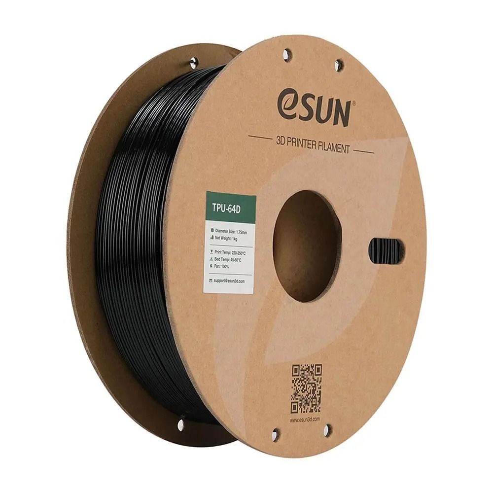 eSUN TPU-64D เส้นพิมพ์ 3D สีดำ ม้วนพร้อมฉลากสเปคสินค้า
