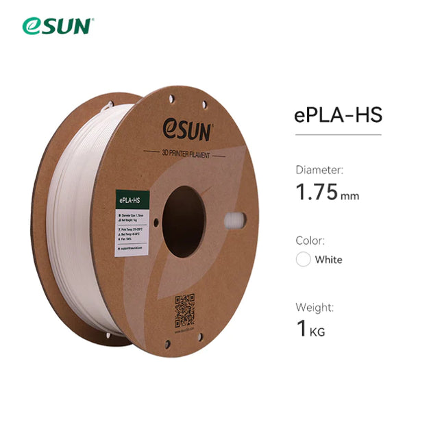 White PLA-HS (High Speed) eSun Filament