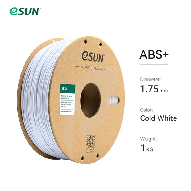 Cold White ABS+ 3D Filament eSun