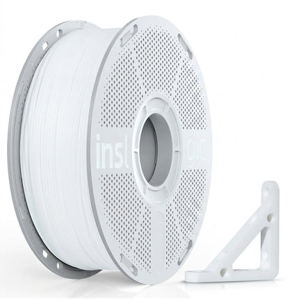 Natural PC polycarbonate filament spool, 1.75mm white thread with support bracket