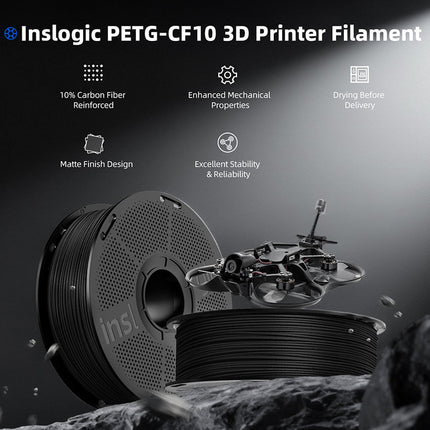 PETG Carbon Fiber (PETG-CF10) Inslogic Filament