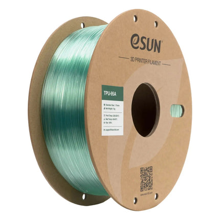 Translucent Aqua TPU95A eSUN Filament