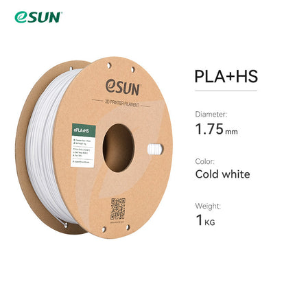 Cold White PLA+HS (High Speed) eSun Filament