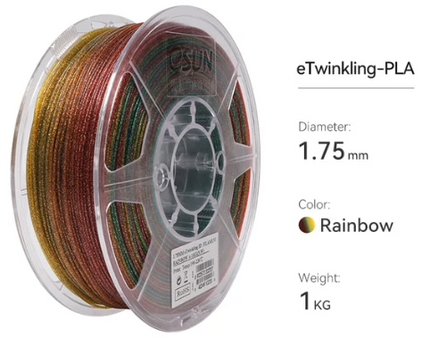 eTwinkling Rainbow A PLA eSun Filament