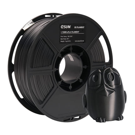 Black Gloss Silk PLA eSun filament