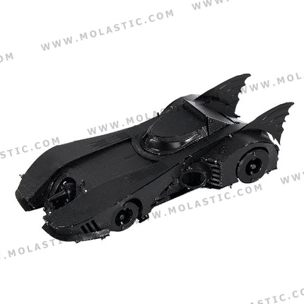 Batmobile 1989 Black 3D Metal Model Kit - Black metal model of the 1989 Batmobile car.