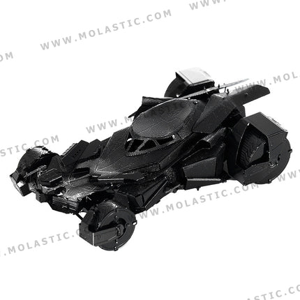 Superman Batmobile Black 3D Metal Model Kit - Black metal model of Superman Batmobile car. 