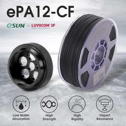 PA12+CF (Carbon Fiber Filled Nylon 12) eSun filament