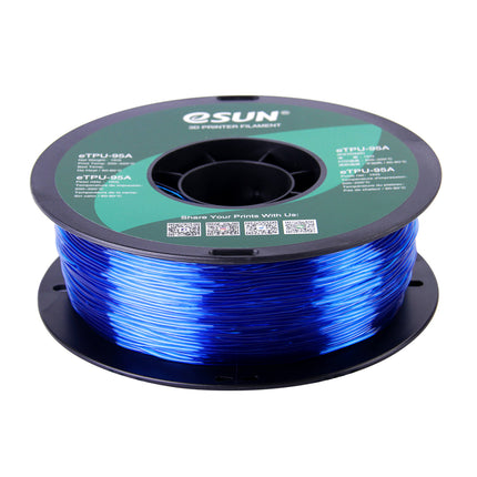 Transparent Blue TPU 95A eSun Filament