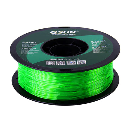 Transparent Green TPU 95A eSun Filament