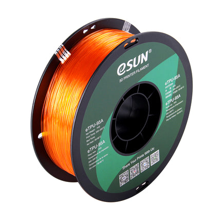 Transparent Orange TPU 95A eSun Filament