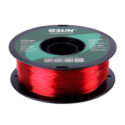 Transparent Red TPU 95A eSun Filament